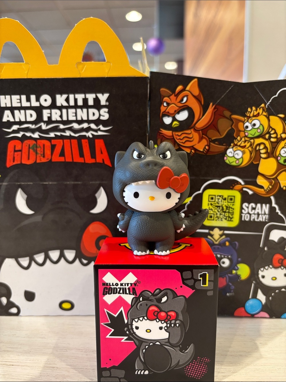 Hello Kitty Black & Red Godzilla Pop Figure by Hello Kitty